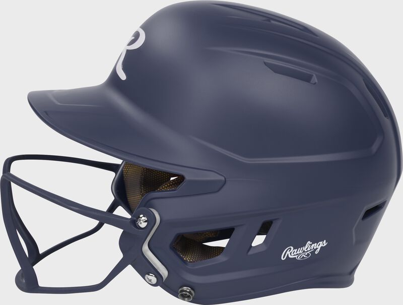 Rawlings Mach Hi-Viz Fastpitch Batting Helmet, Navy, Senior