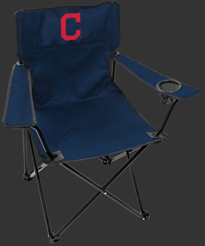 Front of Rawlings Navy Blue MLB Cleveland Indians Gameday Elite Chair With Team Logo SKU #06110014111