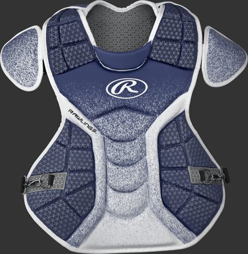 A navy/white CPVEL Velo series intermediate chest protector