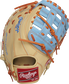 Back of a camel Heart of the Hide Pete Alonso first base mitt with a red Rawlings patch - SKU: PROFM18-PA20 image number null