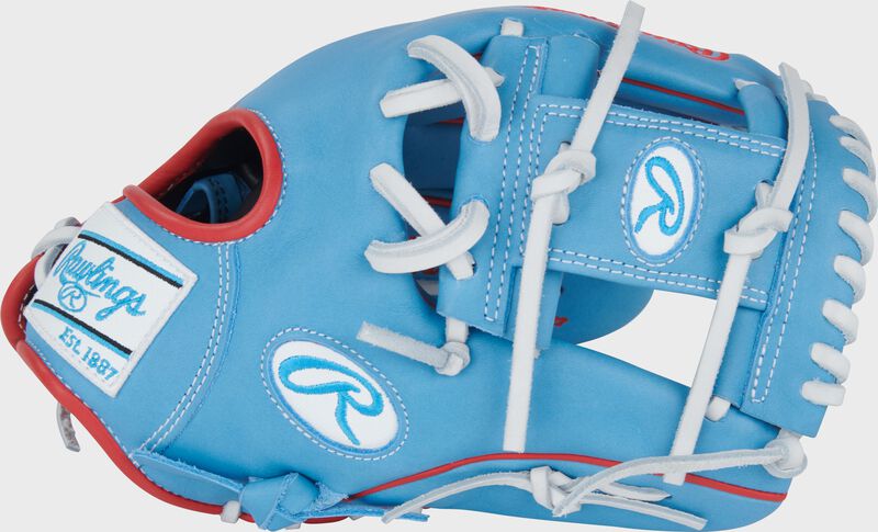 Thumb of a Columbia blue Rawlings NXT Series 11.75-Inch Infield Glove with a Pro I-web loading=