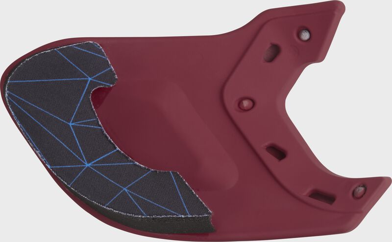 Padding on the inside of a cardinal MEXTR Mach batting helmet extension