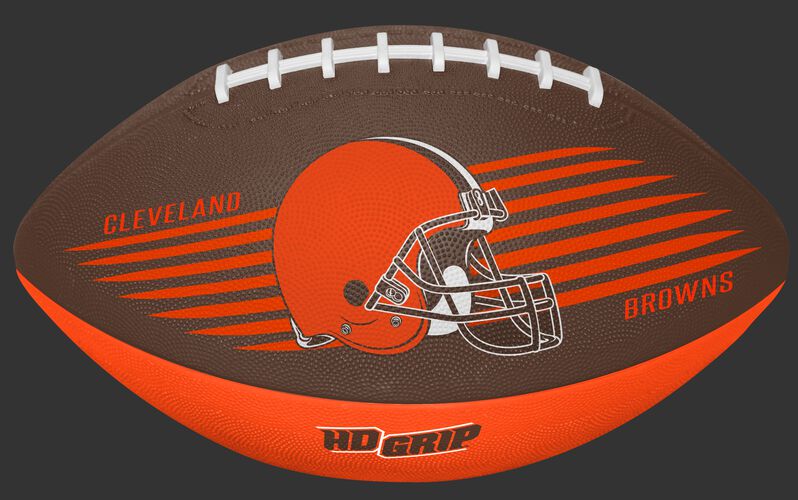 Brown and Orange NFL Cleveland Browns Downfield Youth Football With Team Logo SKU #07731064121