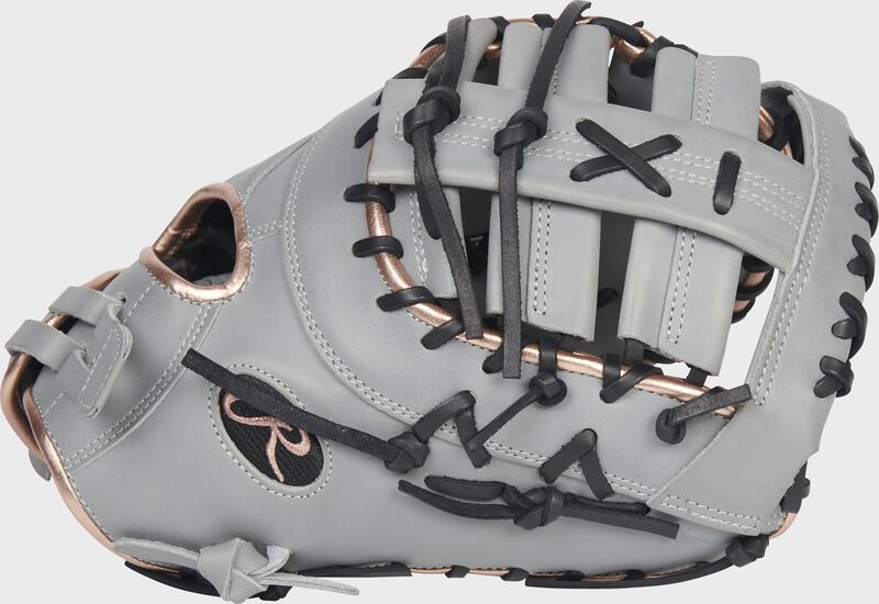 Thumb of a gray Liberty Advanced Color Series 13-inch first base mitt with a gray web - SKU: RLADCTSBGRG