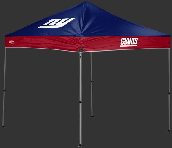 A blue/red New York Giants 9x9 shelter with a team logo on the left side - SKU: 03231078112