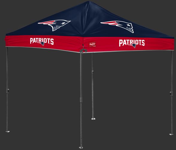 A NFL New England Patriots 10x10 canopy with team logos on the top - SKU: 02231076111