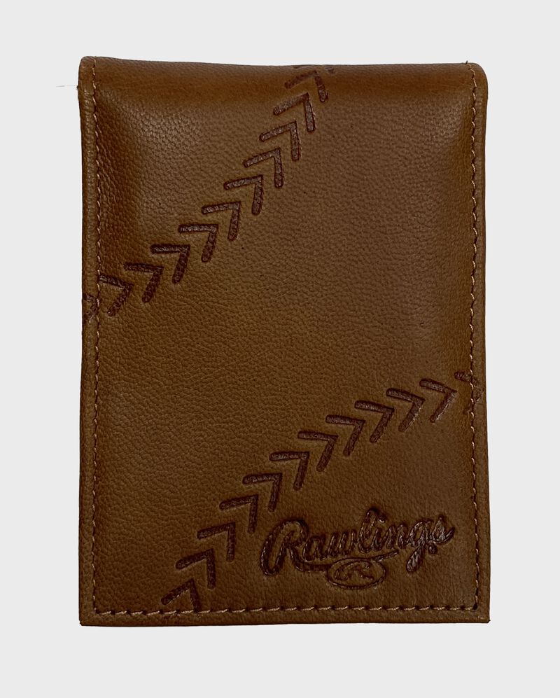 Front of Tan Debossed Stitch Front Pocket Wallet | SKU:RPW009-204