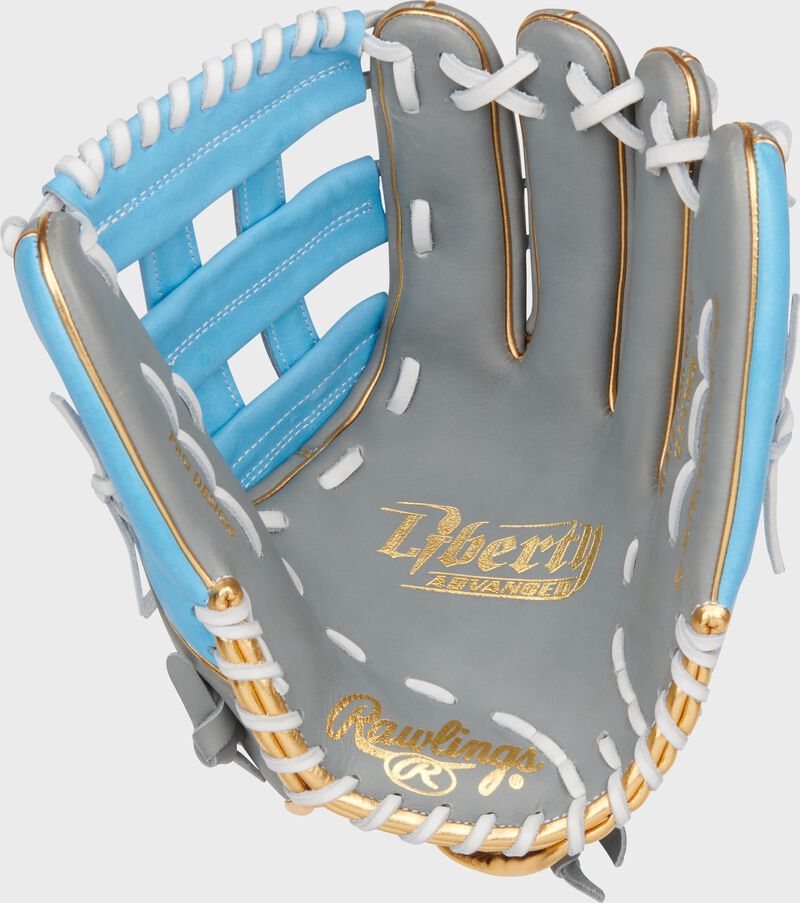 Liberty Advanced Color Series 12.75 in Outfield Glove, Gray/Columbia Blue, Left
