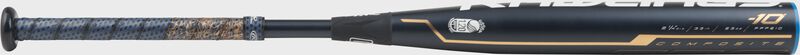 FPPE10 Rawlings fastpitch softball bat with a navy barrel and rose gold accents
