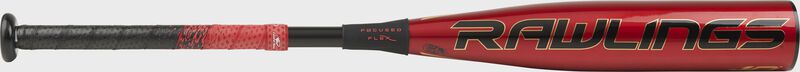 UTZQ10 USSSA Quatro Pro baseball bat with a red barrel, black logo and black/red grip