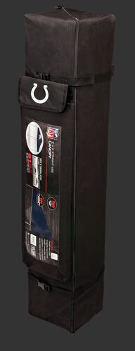 Black carry case of a 9x9 Indianapolis Colts canopy with a team logo on the side compartment - SKU: 03231070112