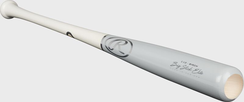 Angled view of a 2021 Big Stick Elite 110 Birch Wood bat - SKU: 110RBG