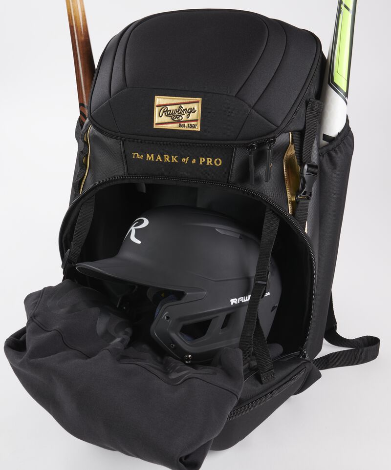 backpack with gold