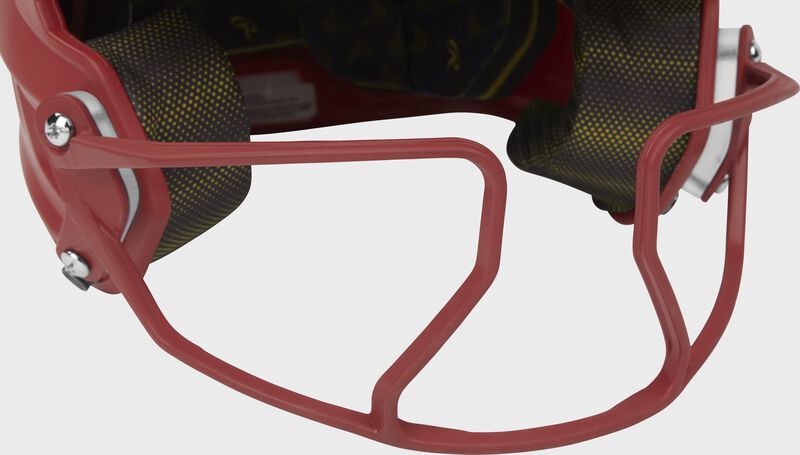 Rawlings Mach Hi-Viz Fastpitch Batting Helmet, Scarlet, Senior loading=