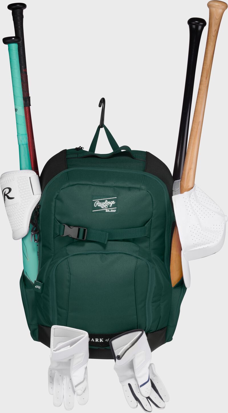 Rawlings Journey Players Backpack, Dark Green