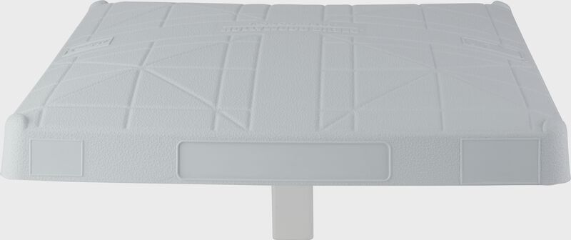 A white 18" Jack Corbett MLB Hollywood base with the stanchion coming out of the bottom - SKU: JCHB loading=