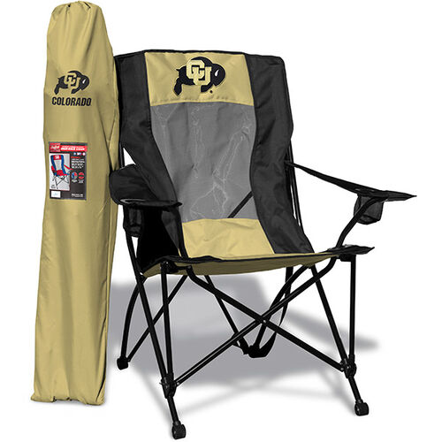 Front of Rawlings Gold and Black NCAA Colorado Buffaloes High Back Chair With Team Logo SKU #09403071518