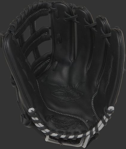 SPL120AJBB Rawlings youth Aaron Judge glove with a black palm and black laces