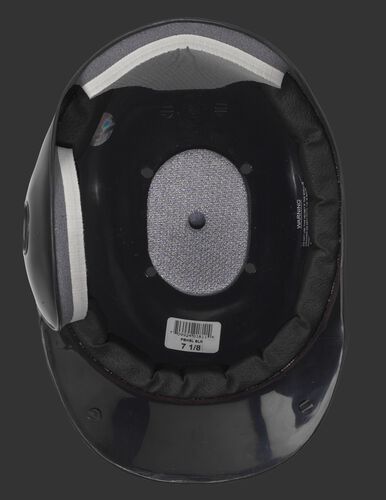 Inside padding of a black MPBHSL right-handed batter single flap batting helmet