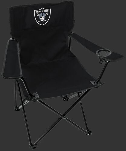 Front of Rawlings Black NFL Oakland Raiders Gameday Elite Chair With Team Logo SKU #00551072111
