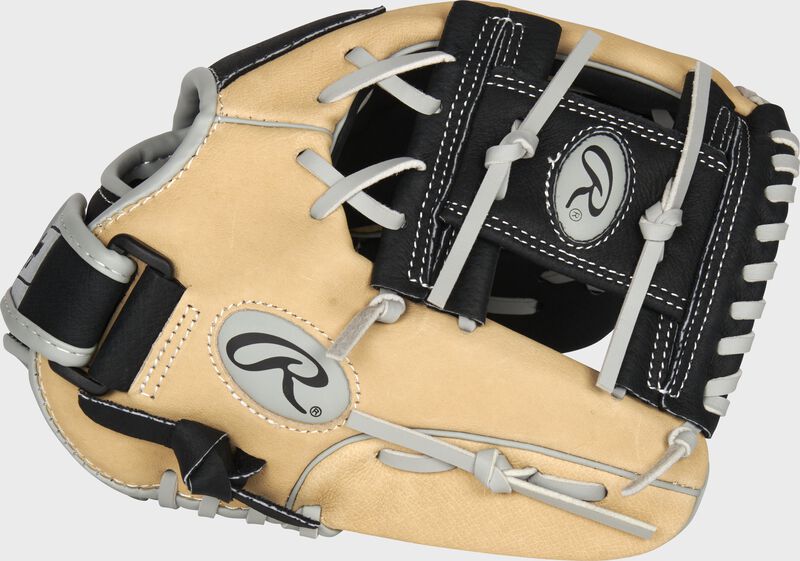 Thumb of a camel Sure Catch 11-Inch youth glove with a black I-web - SKU: SC110CBI