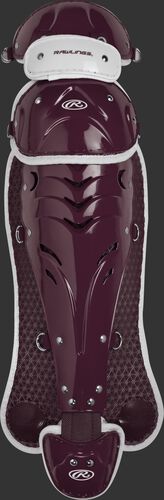 Maroon SBLGVI Velo intermediate softball leg guards