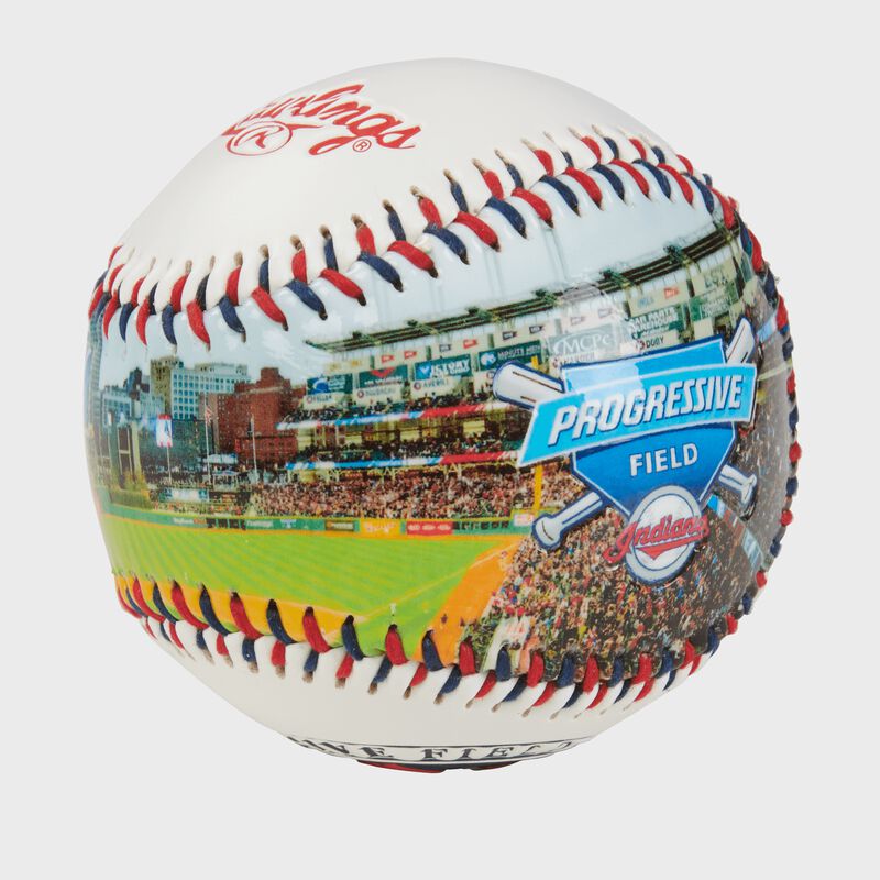 Stadium picture of a Cleveland Indians stadium baseball
