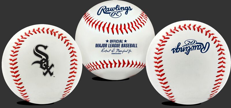 3 views of a MLB Chicago White Sox baseball