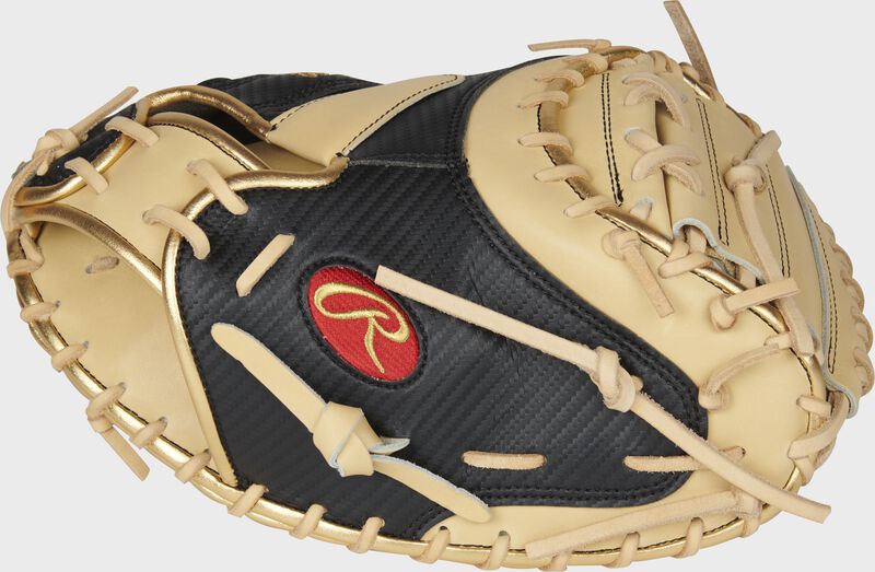 Thumb of a 2022 Heart of the Hide Hyper Shell 34-Inch catcher's mitt with a camel 1-Piece solid web - SKU: PROCM41CCF loading=