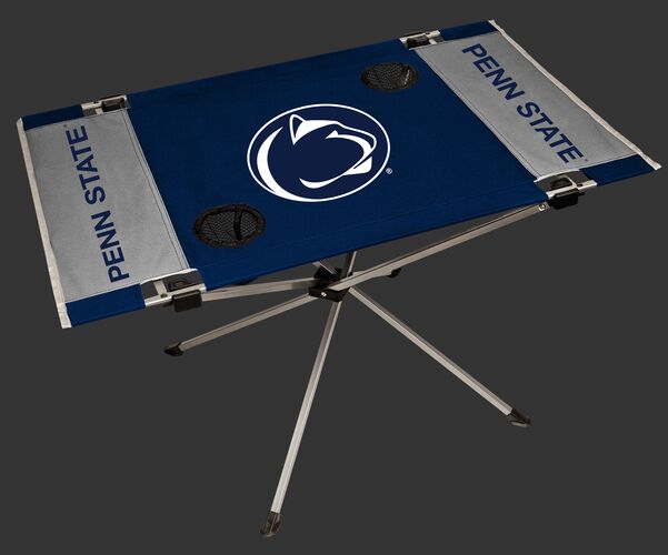NCAA Penn State Nittany Lions Endzone table featuring team colors, team logos and two cup holders SKU #04053050111