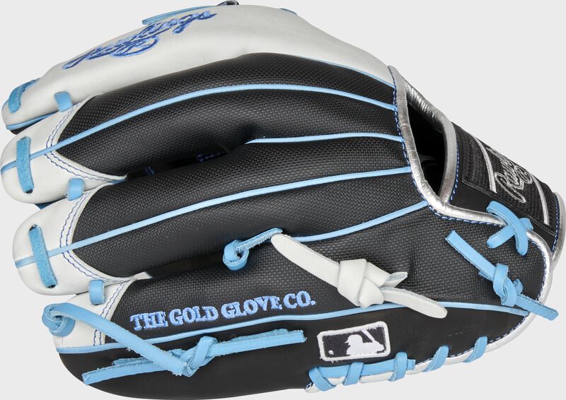 Black Speed Shell back of a HOH R2G 11.5-Inch infield glove with the MLB logo on the pinky - SKU: PROR204-8BWSS