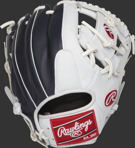 GXLE204-2NW 11.5-inch Gamer XLE infield glove with a navy/white back