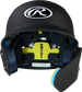 Front view of Black Rawlings Mach Carbon Batting Helmet - SKU: MAAR image number null