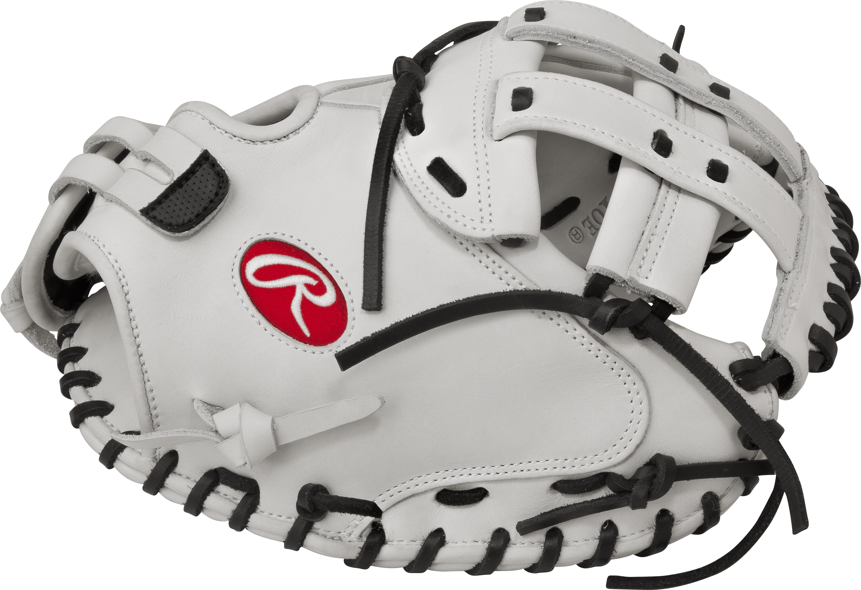 white rawlings softball glove