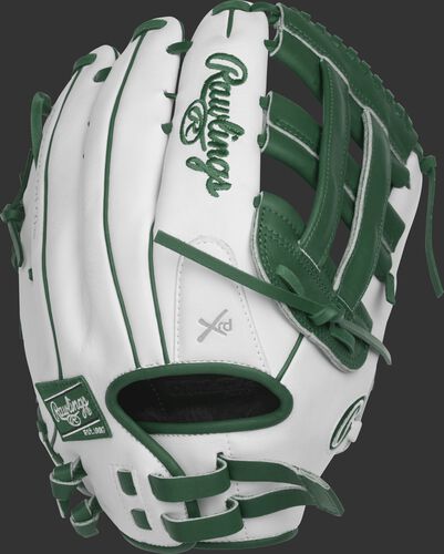 RLA130-6WDG 13-inch Liberty Advanced fastpitch outfield glove with a white back and Pull-Strap back design