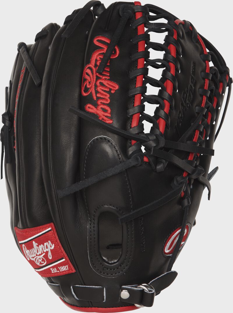 PROSMT27 12.75-inch Mike Trout Game Day outfield glove with a black kip leather back