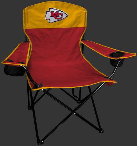 Front of Rawlings Red and Yellow NFL Kansas City Chiefs Lineman Chair With Team Logo SKU #31021071111