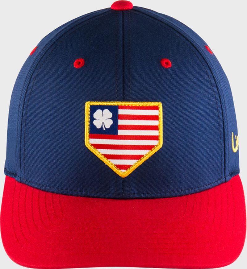 Front view of Rawlings Black Clover USA Fitted Hat - SKU: BCRBCU0071