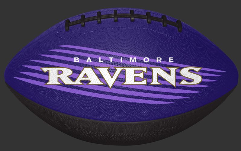 Purple and Black NFL Baltimore Ravens Downfield Youth Football With Team Name SKU #07731092121