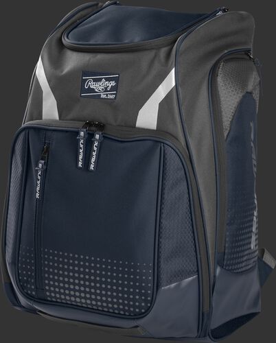 Front angle view of a navy Legion equipment backpack - LEGION-N