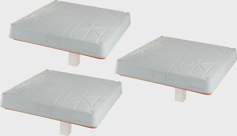 3 separate varsity level Rawlings Hollywood Impact Kwik-Release bases - SKU: HIKRB