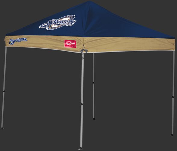 Rawlings Gold and Navy MLB Milwaukee Brewers 9x9 Canopy Shelter With Team Logo and Name SKU #06250006111