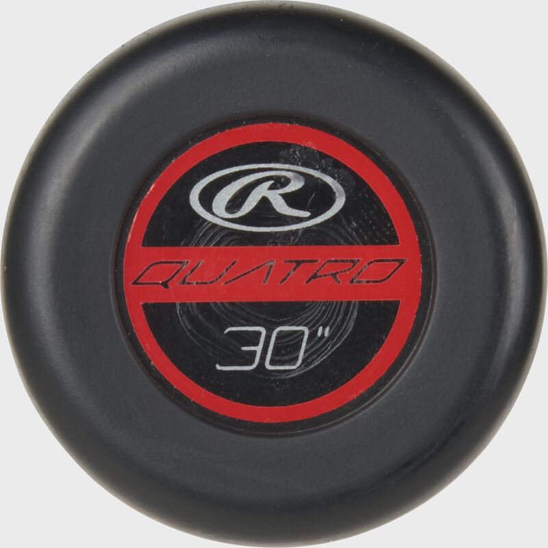 End cap view of a Rawlings 2021 Quatro Pro USA bat - SKU: US1Q8