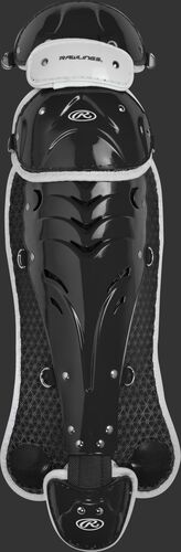 Black SBLGVEL Velo adult softball leg guards