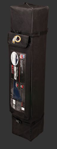 Black carry case of a 9x9 Washington Football Team canopy with a team logo on the side compartment - SKU: 03231087112