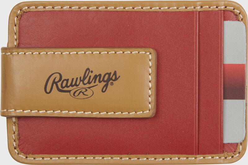 Red logo-embossed Large Zip Wallet