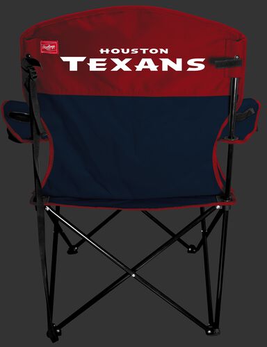 Back of Rawlings Red and Navy NFL Houston Texans Lineman Chair With Team Name SKU #31021093111