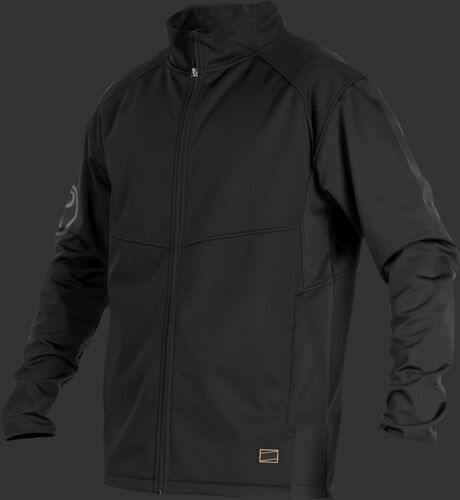 A black Gold Collection mid weight jacket with long sleeves and full zip - SKU: GCMW2-B