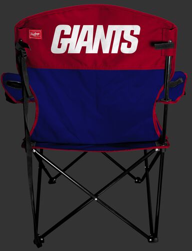 Back of Rawlings Red and Blue NFL New York Giants Lineman Chair With Team Name SKU #31021078111
