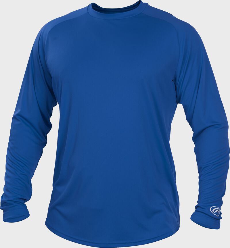 Royal blue LSRT Adult crew neck long sleeve shirt